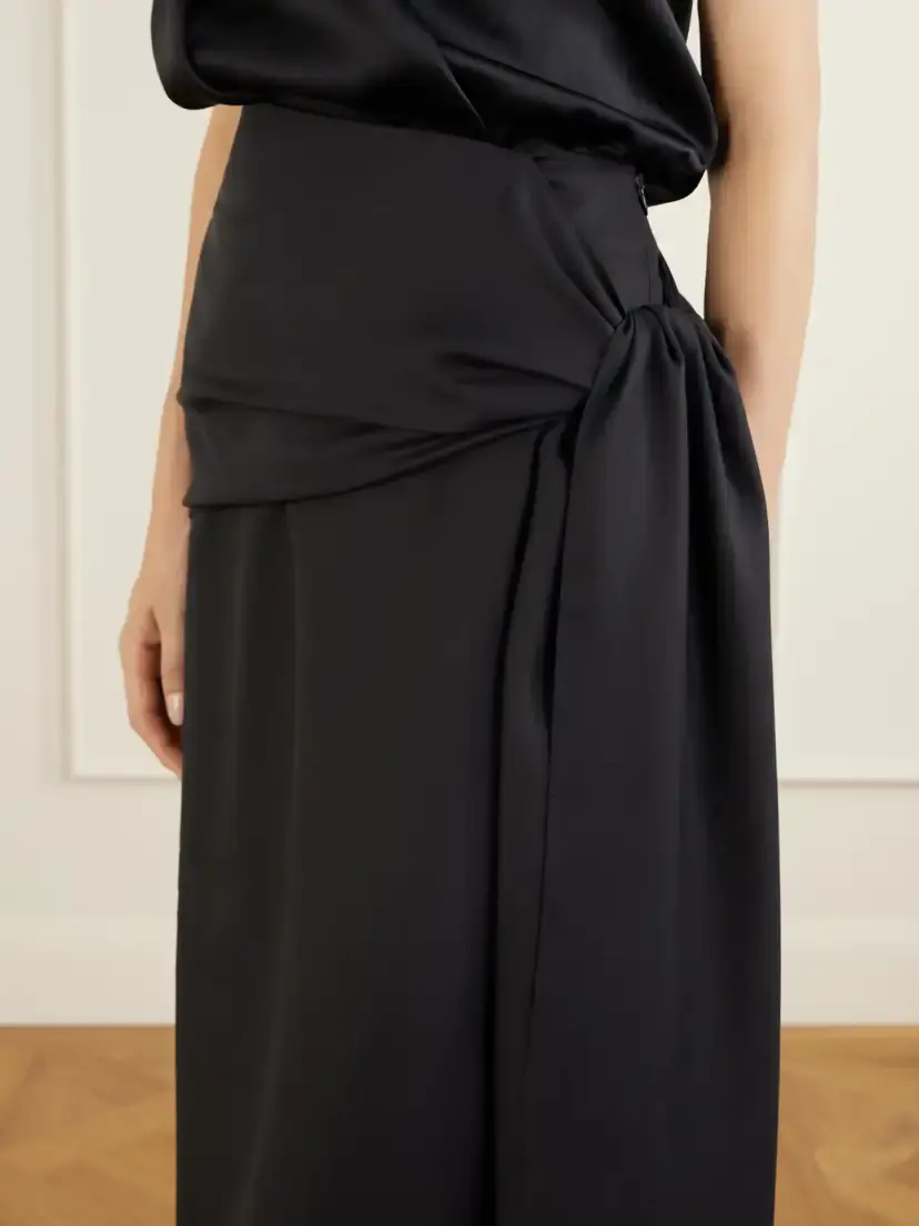 Heirlome Helena Silk-twill Midi Skirt | Thumbnail 5