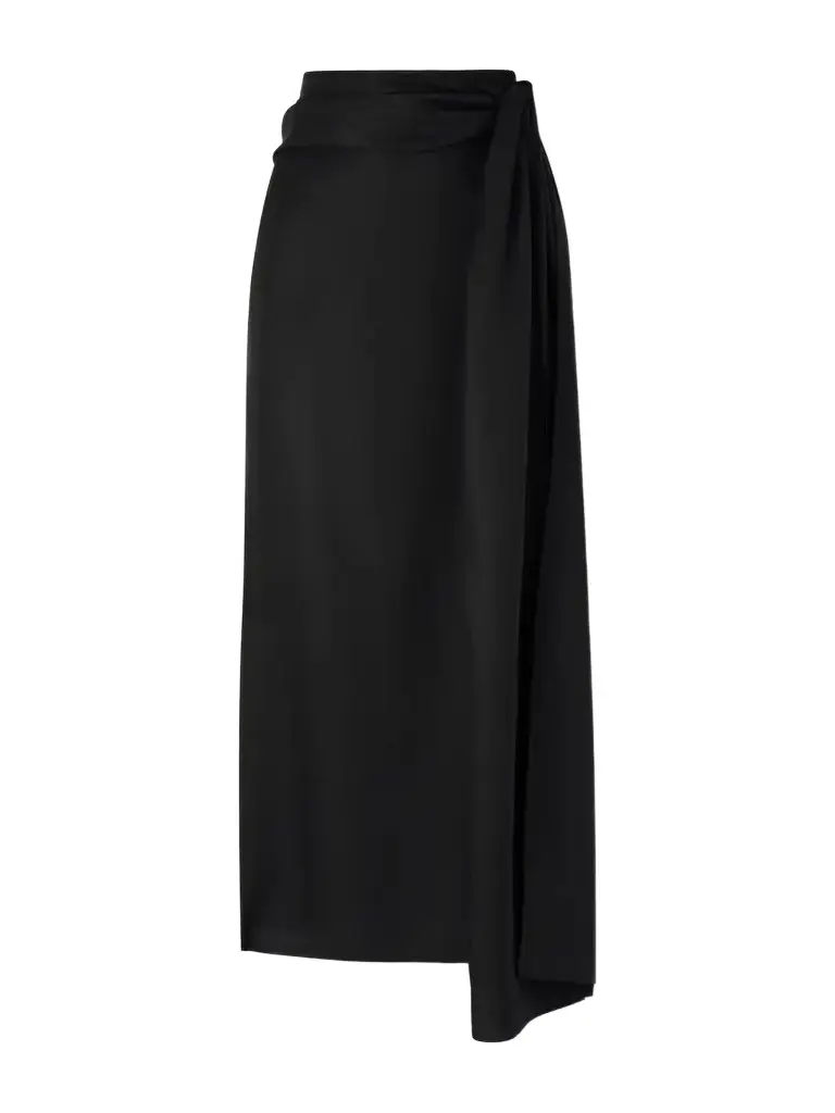 Helena Silk-twill Midi Skirt Helena Silk-twill Midi Skirt
