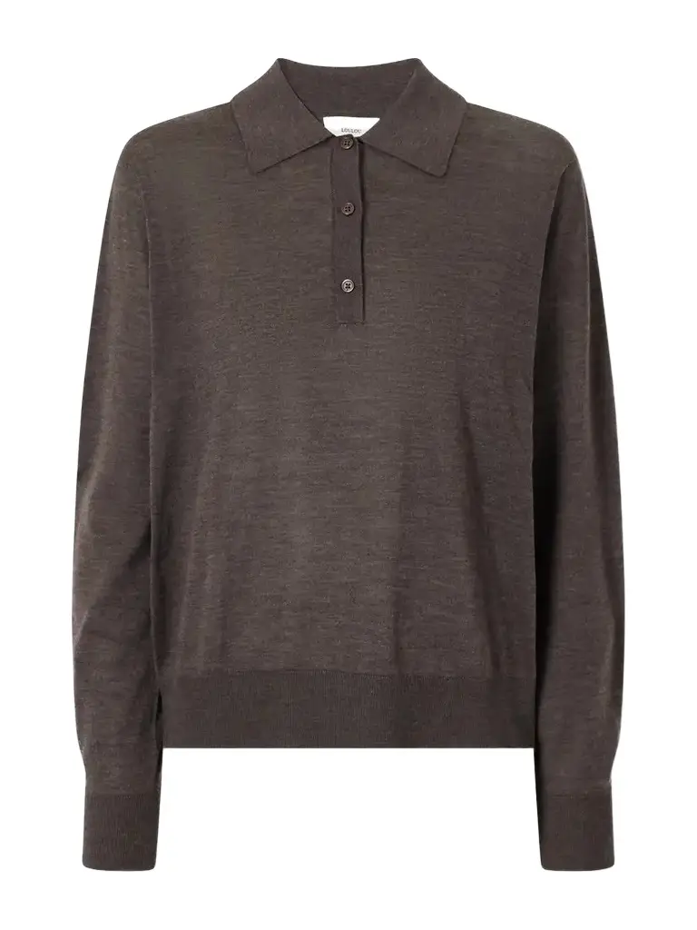 Loulou de Saison Miles Cashmere Polo Sweater | Image 1 Loulou de Saison Miles Cashmere Polo Sweater | Image 1