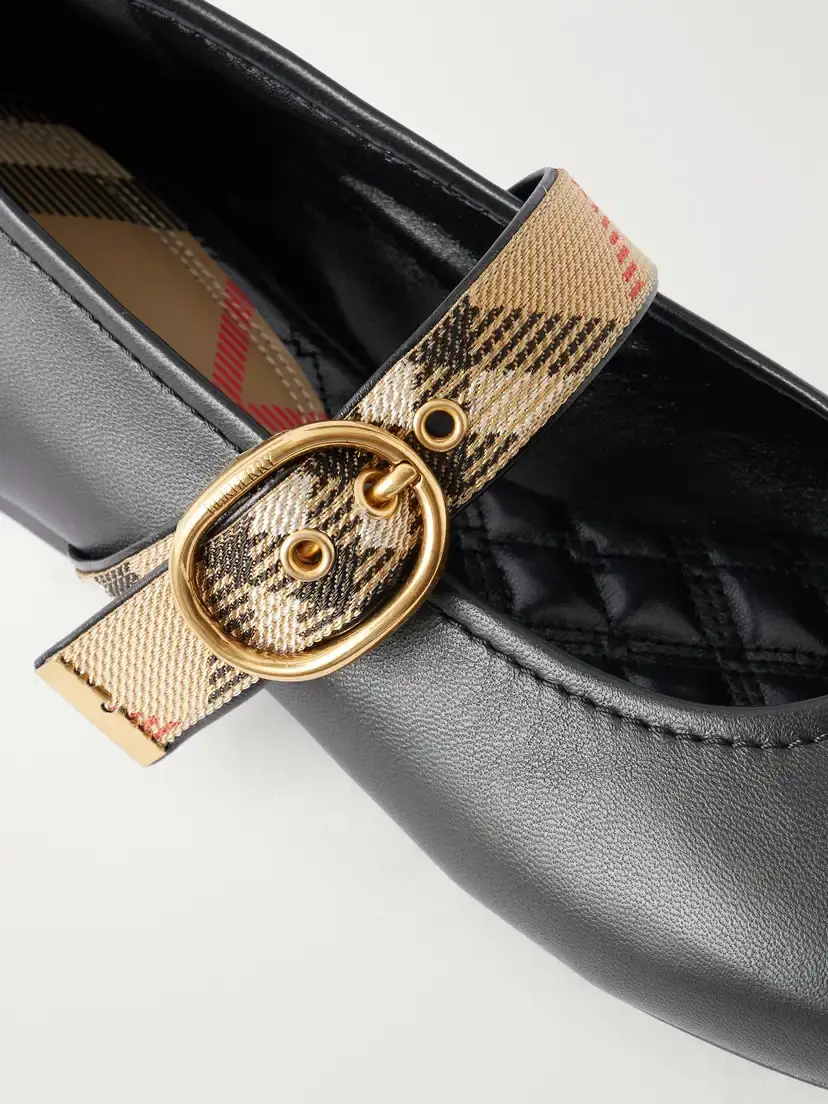 Burberry Robin Check Strap Mary Jane Ballet Flats | Thumbnail 5 Burberry Robin Check Strap Mary Jane Ballet Flats | Thumbnail 5