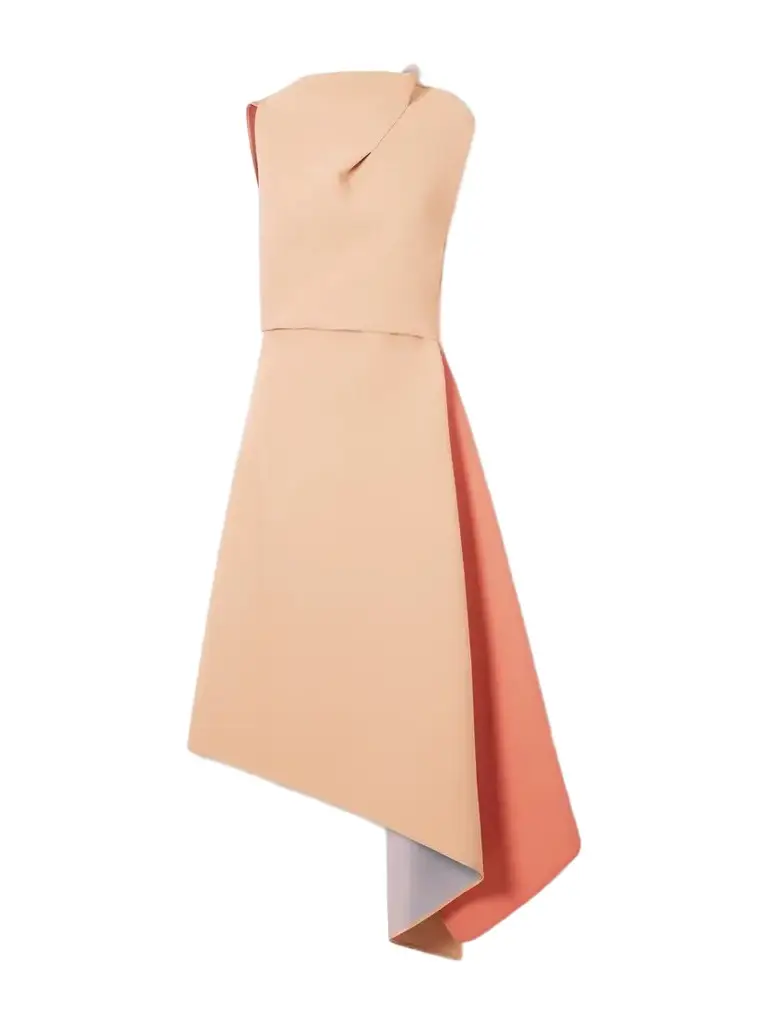 Maticevski Lash Cape-effect Two-tone Faille Midi Dress | Image 1 Maticevski Lash Cape-effect Two-tone Faille Midi Dress | Image 1