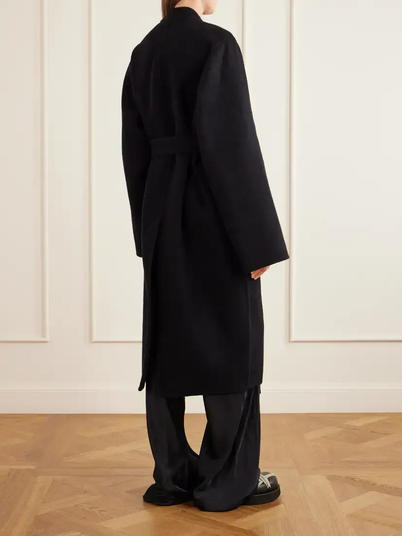 Rick Owens Dagger Belted Cashmere Coat | Thumbnail 4 Rick Owens Dagger Belted Cashmere Coat | Thumbnail 4