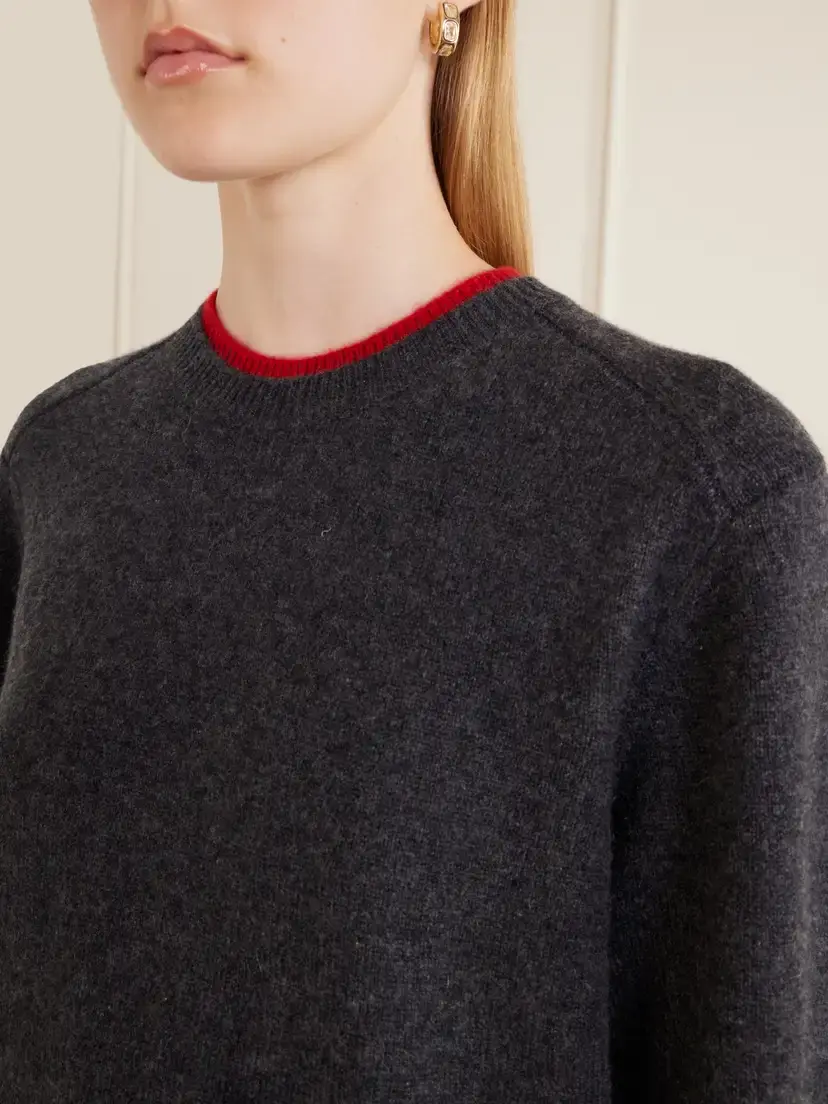 Loulou de Saison Otis Ribbed Cashmere Sweater | Thumbnail 5 Loulou de Saison Otis Ribbed Cashmere Sweater | Thumbnail 5
