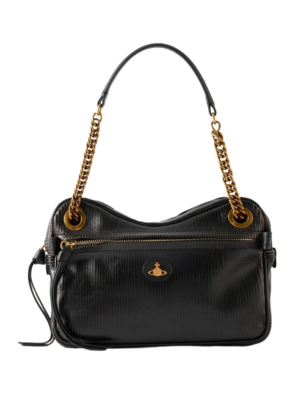 Dolce Medium Orb-embellished Textured-leather Shoulder Bag Dolce Medium Orb-embellished Textured-leather Shoulder Bag