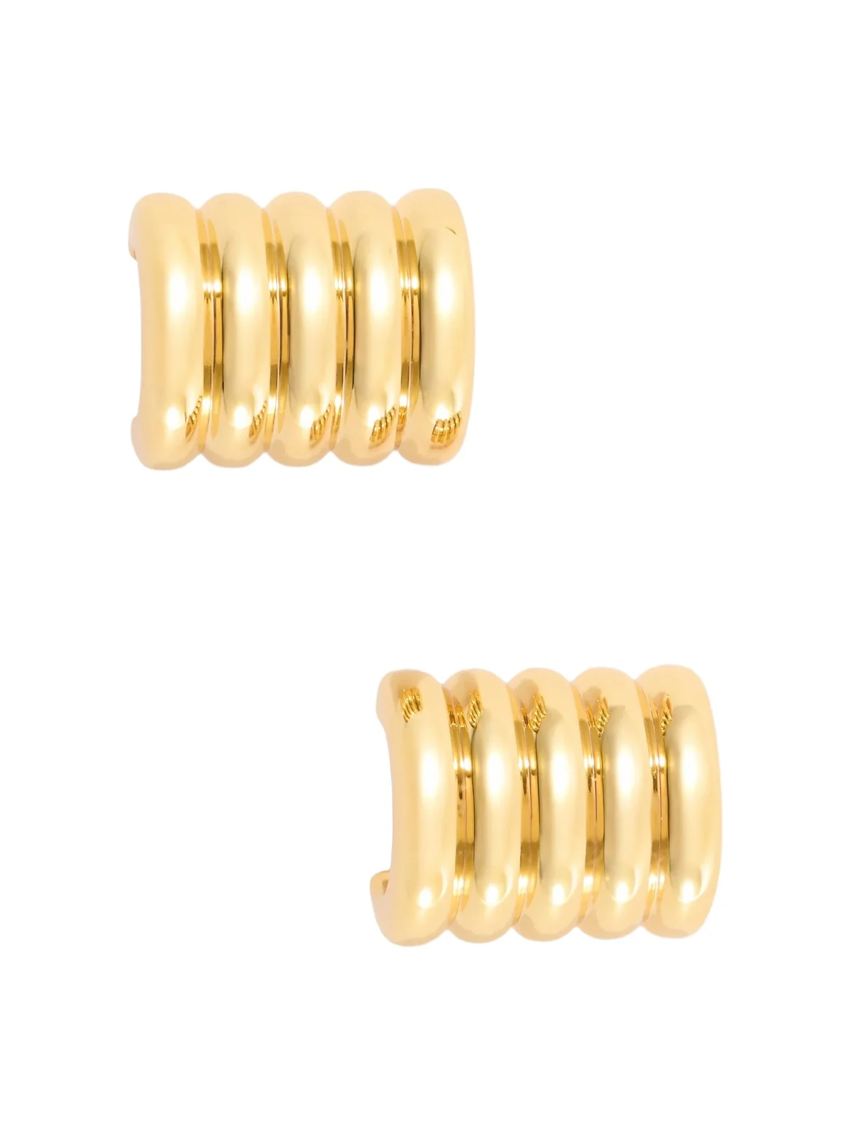 Hollyhock Medium Gold-tone Earrings