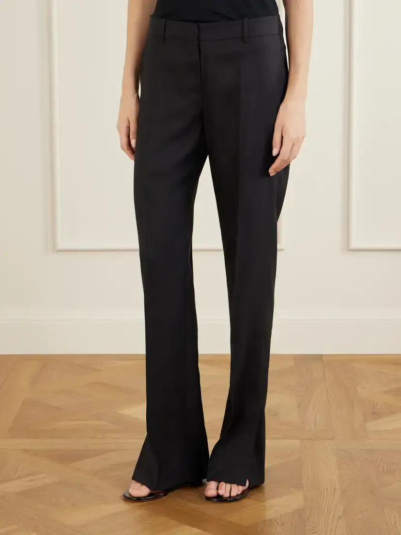 Heirlome Petula Pleated Silk-twill Straight-leg Pants | Thumbnail 3 Heirlome Petula Pleated Silk-twill Straight-leg Pants | Thumbnail 3