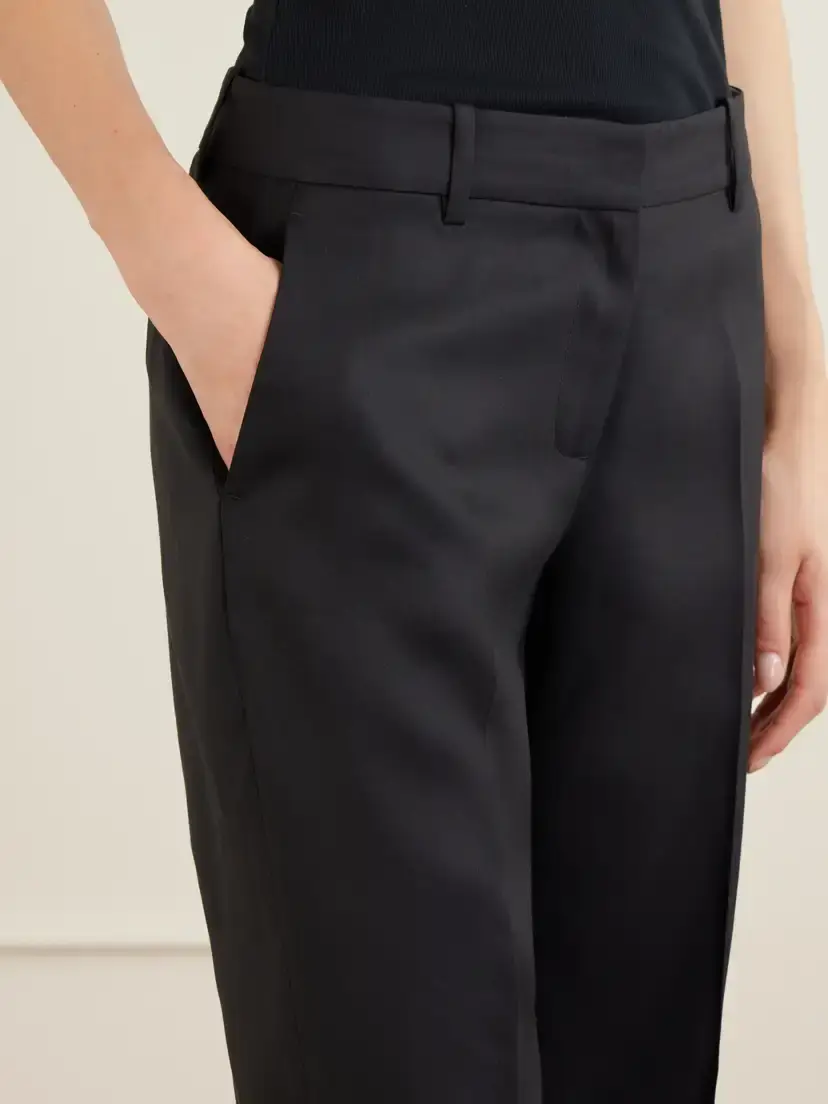 Heirlome Petula Pleated Silk-twill Straight-leg Pants | Thumbnail 5 Heirlome Petula Pleated Silk-twill Straight-leg Pants | Thumbnail 5