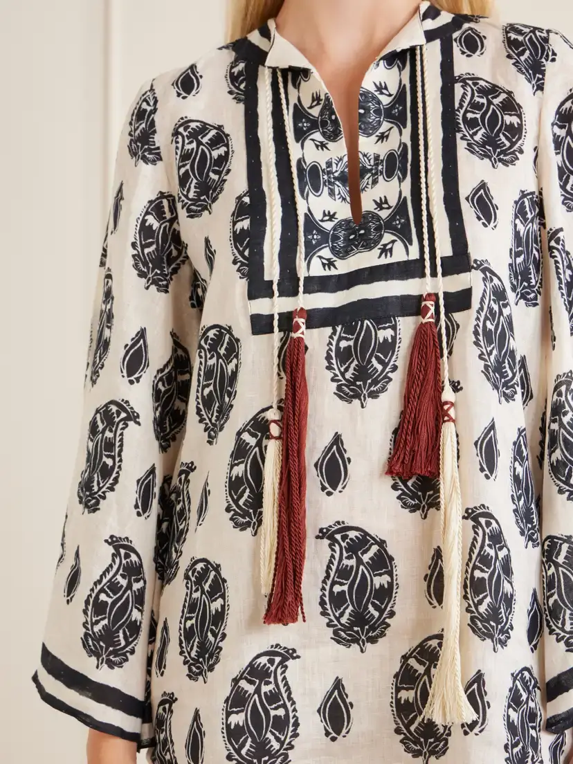 Johanna Ortiz Caretaker Printed Linen Mini Dress | Thumbnail 4 Johanna Ortiz Caretaker Printed Linen Mini Dress | Thumbnail 4
