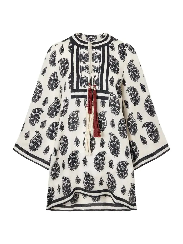 Johanna Ortiz Caretaker Printed Linen Mini Dress | Image 1 Johanna Ortiz Caretaker Printed Linen Mini Dress | Image 1