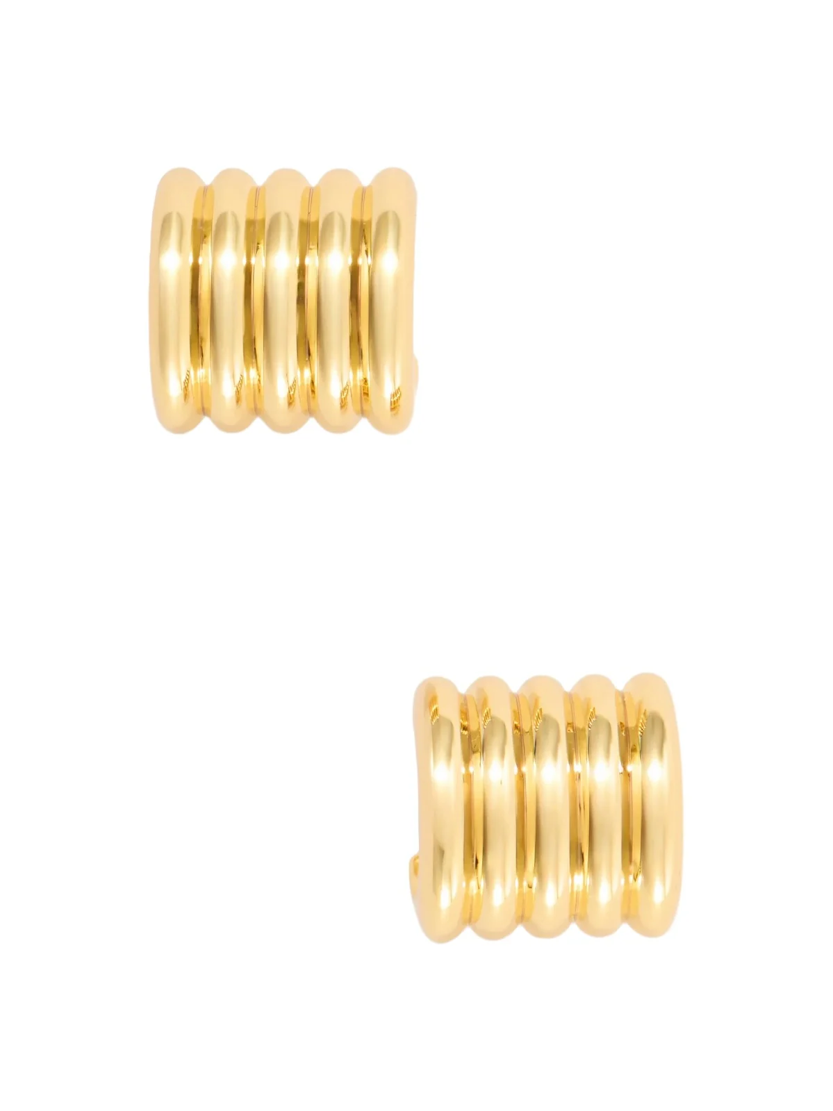 Hollyhock Small Gold-tone Earrings