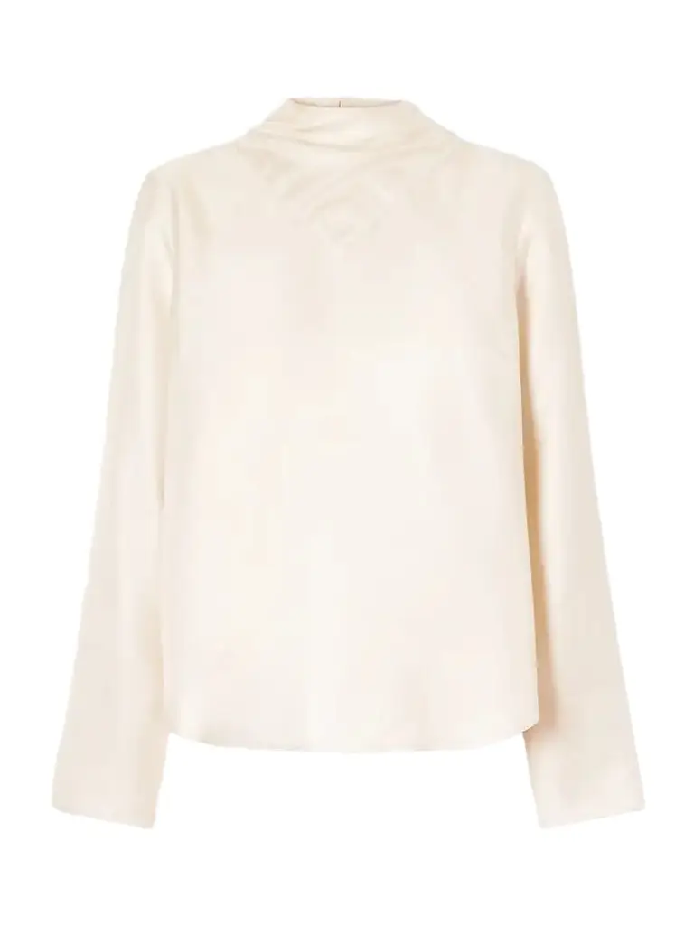 Loulou de Saison Gala Scarf-detail Silk-twill Blouse | Image 1 Loulou de Saison Gala Scarf-detail Silk-twill Blouse | Image 1