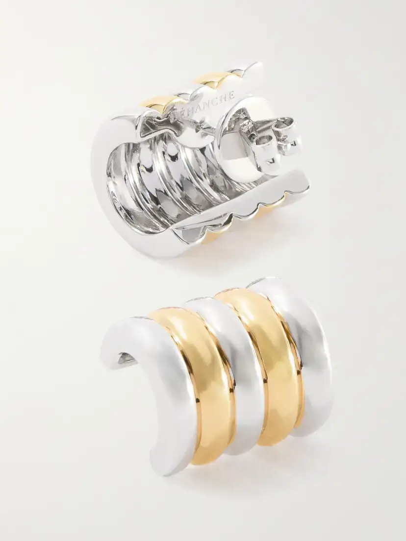 Déhanche Hollyhock Silver And Gold-tone Earrings | Thumbnail 3