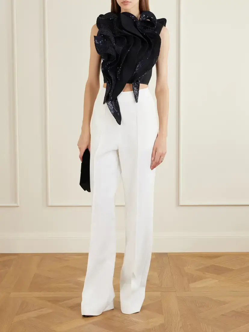 Maticevski Lavish Bodice Sequin-embellished Georgette Blouse | Thumbnail 2