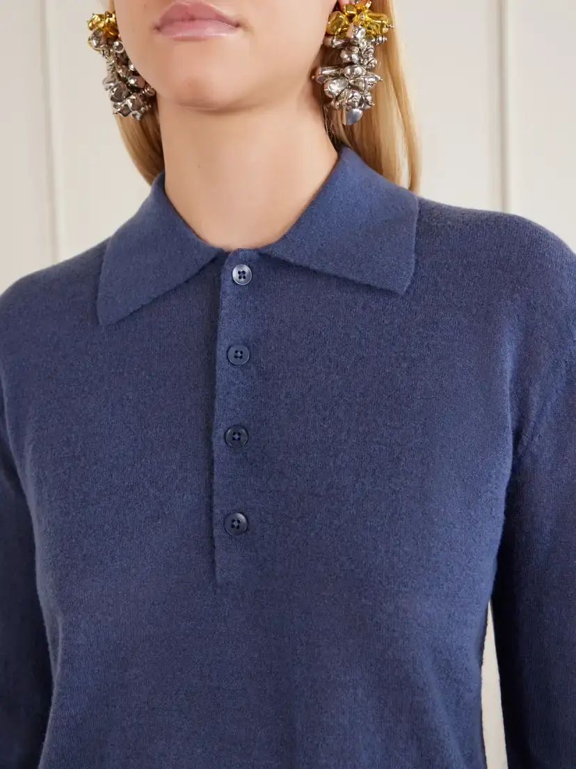 Tibi Wool-blend Knit Polo Sweater | Thumbnail 5