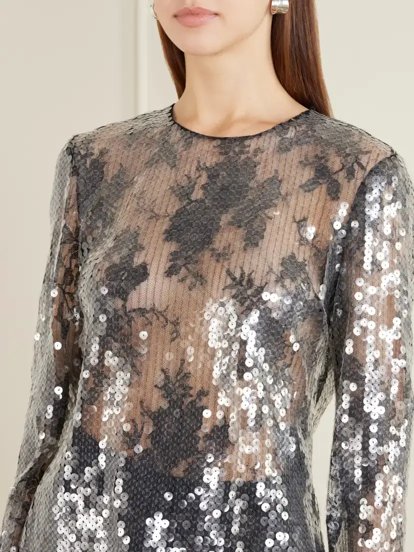Veronica de Piante Dalia Lace And Sequins Blouse - Black | Thumbnail 5 Veronica de Piante Dalia Lace And Sequins Blouse - Black | Thumbnail 5