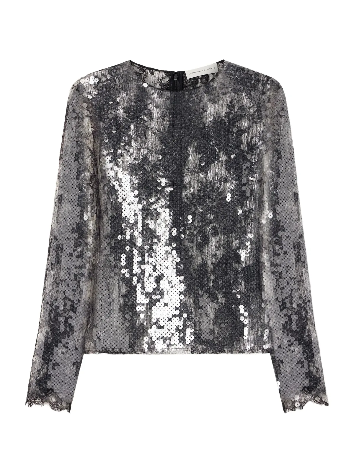 Veronica de Piante Dalia Lace And Sequins Blouse - Black