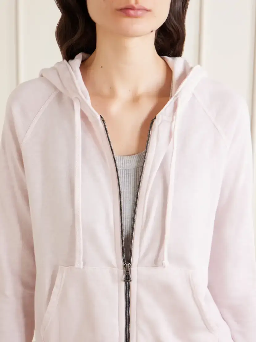 James Perse Vintage French Cotton-terry Hoodie | Thumbnail 5