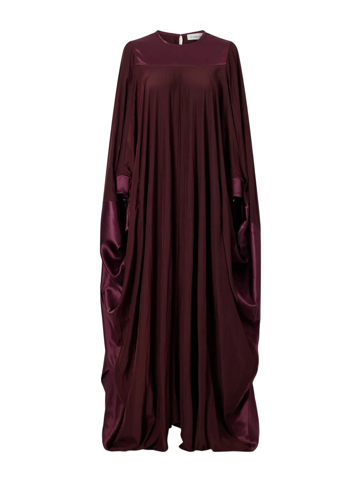Pleated Satin-trimmed Charmeuse Gown Pleated Satin-trimmed Charmeuse Gown
