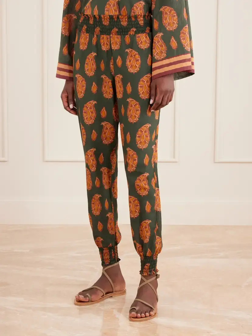 Johanna Ortiz Oasis Of The Rider Printed Cotton-voile Tapered Pants | Thumbnail 3 Johanna Ortiz Oasis Of The Rider Printed Cotton-voile Tapered Pants | Thumbnail 3