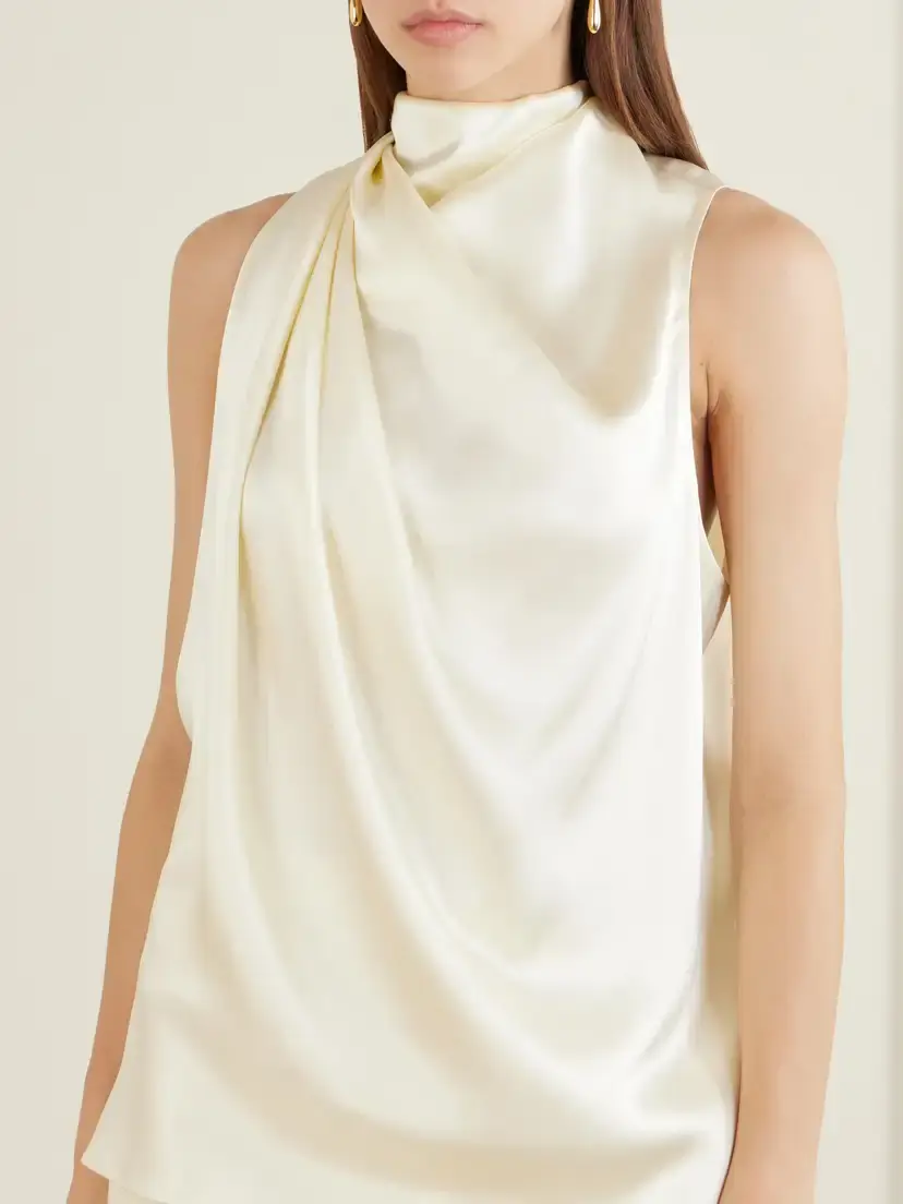 Heirlome Kate Draped Silk-satin Top | Thumbnail 5