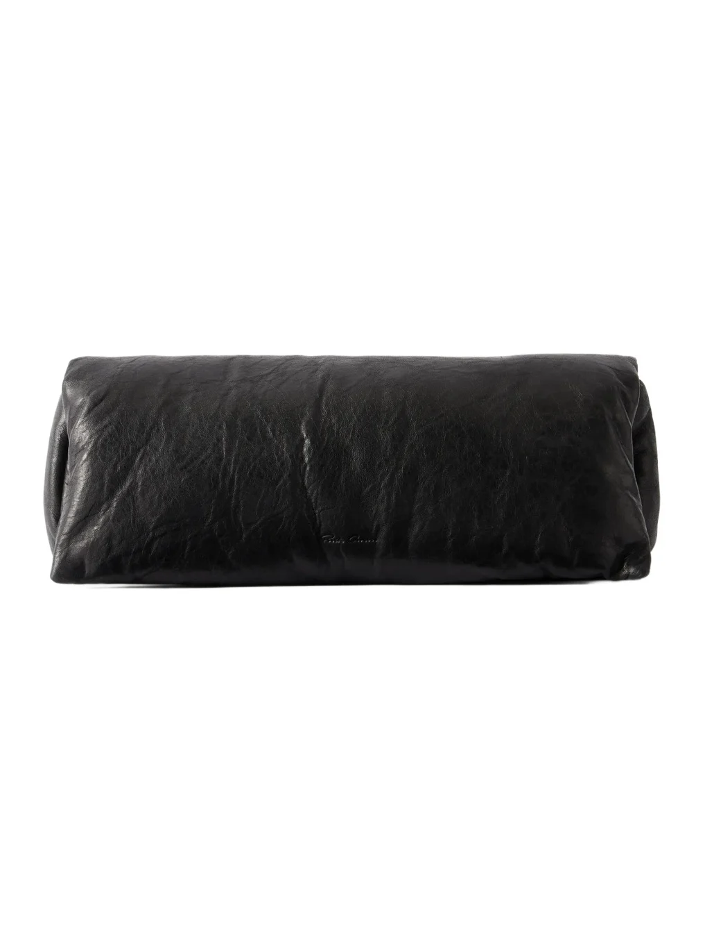 Rick Owens Baguette Logo-debossed Crinkled Leather Clutch