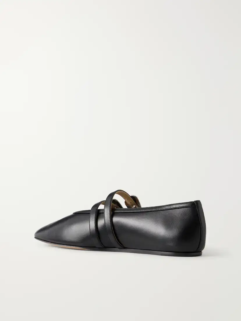 Le Monde Béryl Claudia Buckle-embellished Leather Ballet Flats | Thumbnail 3