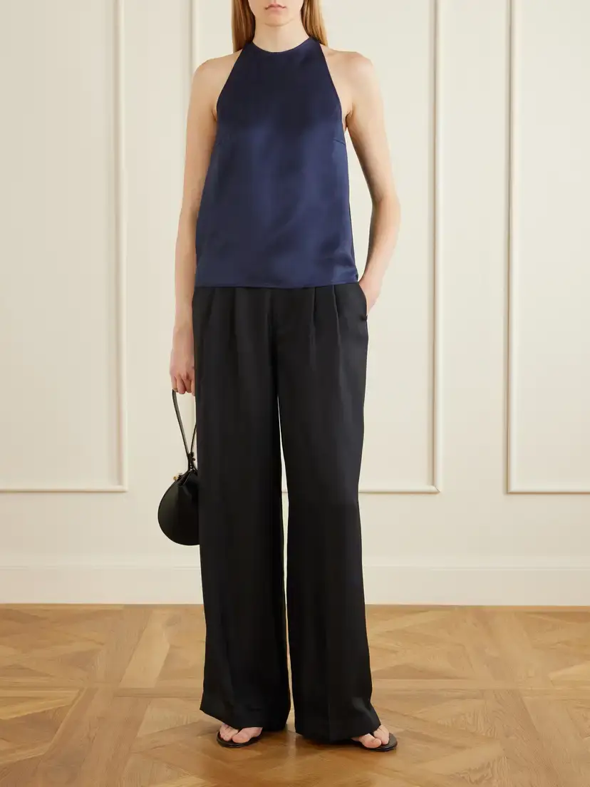 Loulou de Saison Cape Silk-twill Blouse | Thumbnail 2