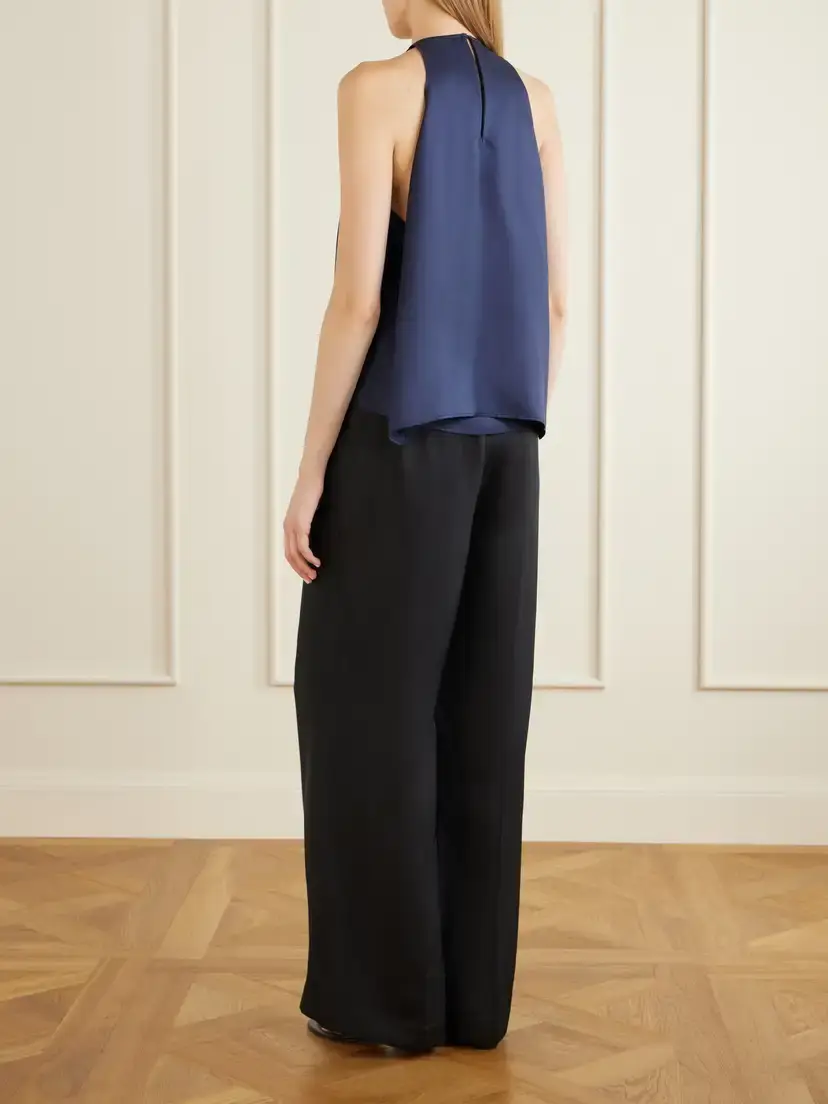 Loulou de Saison Cape Silk-twill Blouse | Thumbnail 3