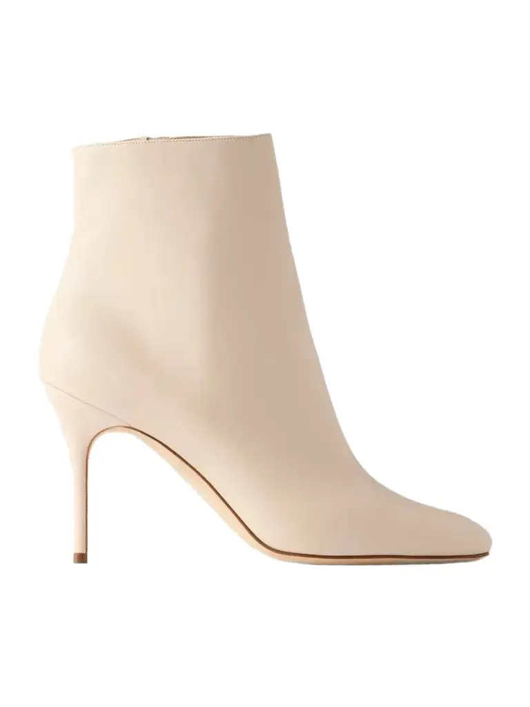 Manolo Blahnik Insopo 90 Leather Ankle Boots