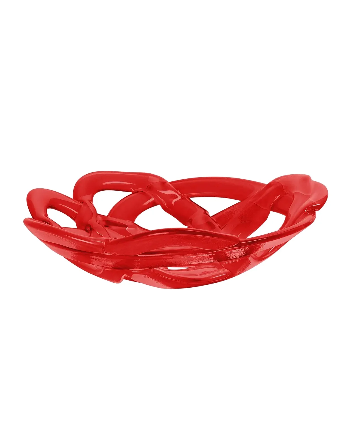 Kosta Boda Large Red Basket Bowl