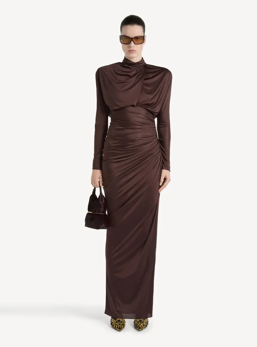 Balmain Long flowing jersey dress | Thumbnail 2 Balmain Long flowing jersey dress | Thumbnail 2