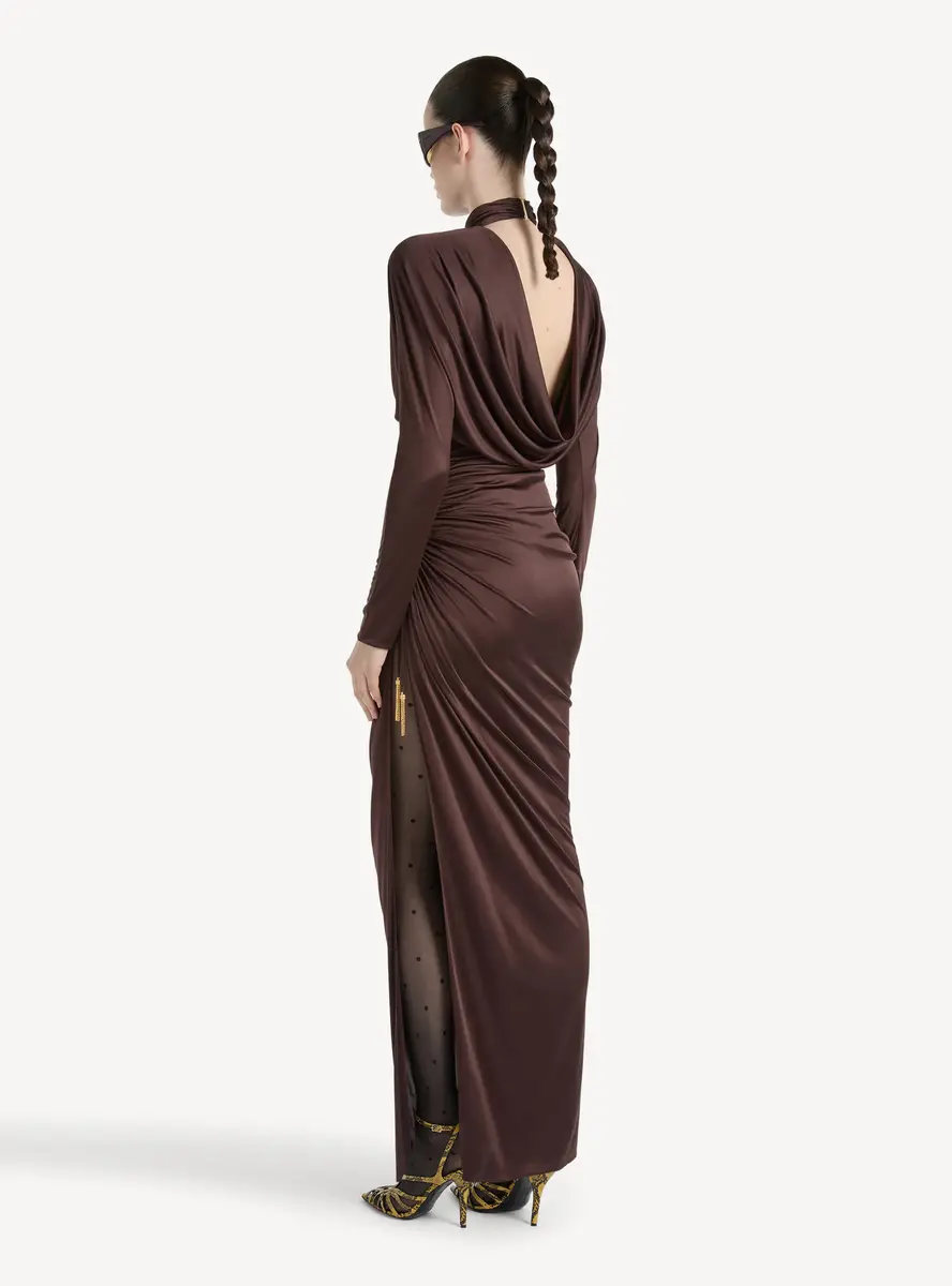 Balmain Long flowing jersey dress | Thumbnail 4 Balmain Long flowing jersey dress | Thumbnail 4