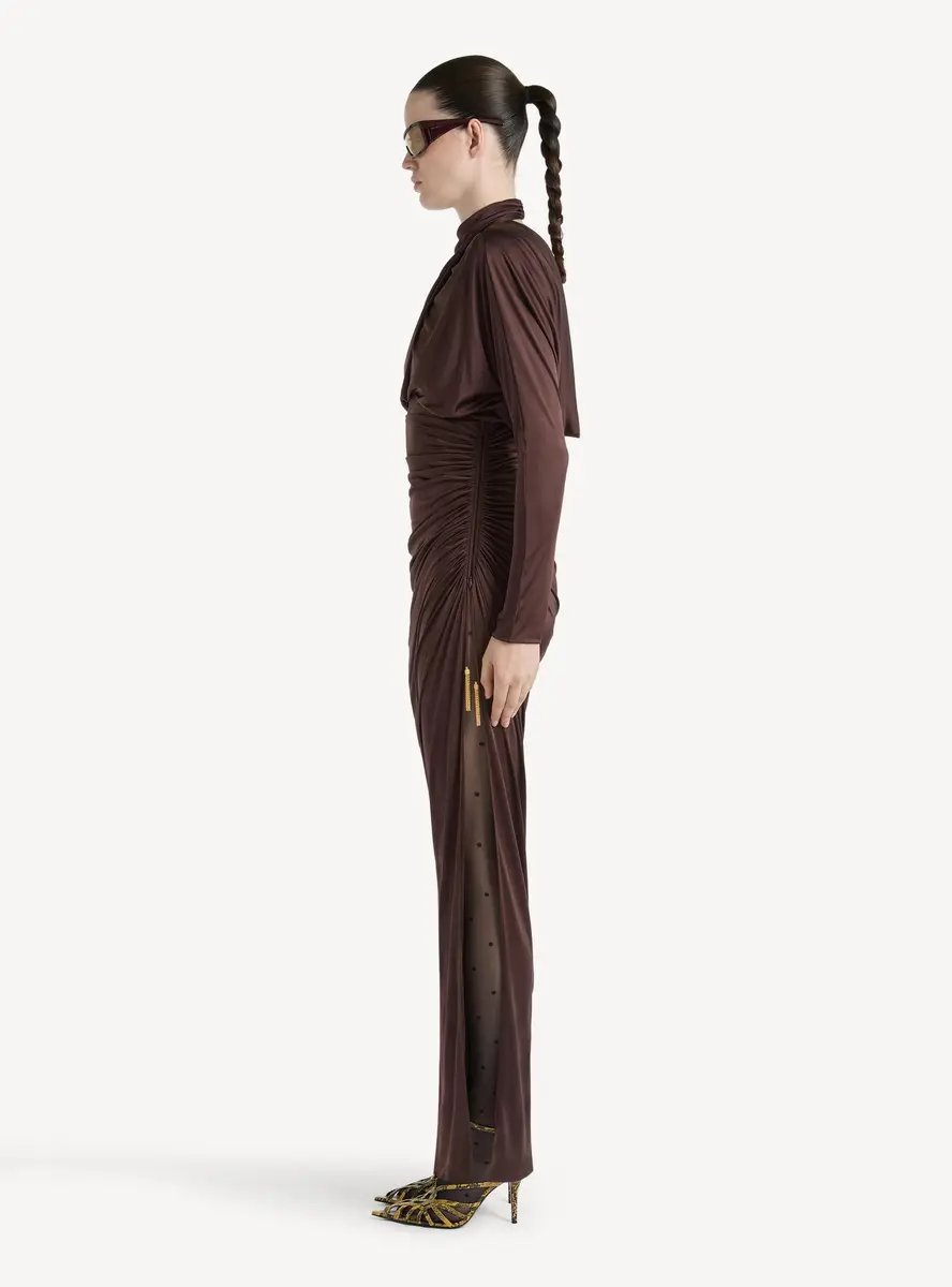 Balmain Long flowing jersey dress | Thumbnail 6 Balmain Long flowing jersey dress | Thumbnail 6