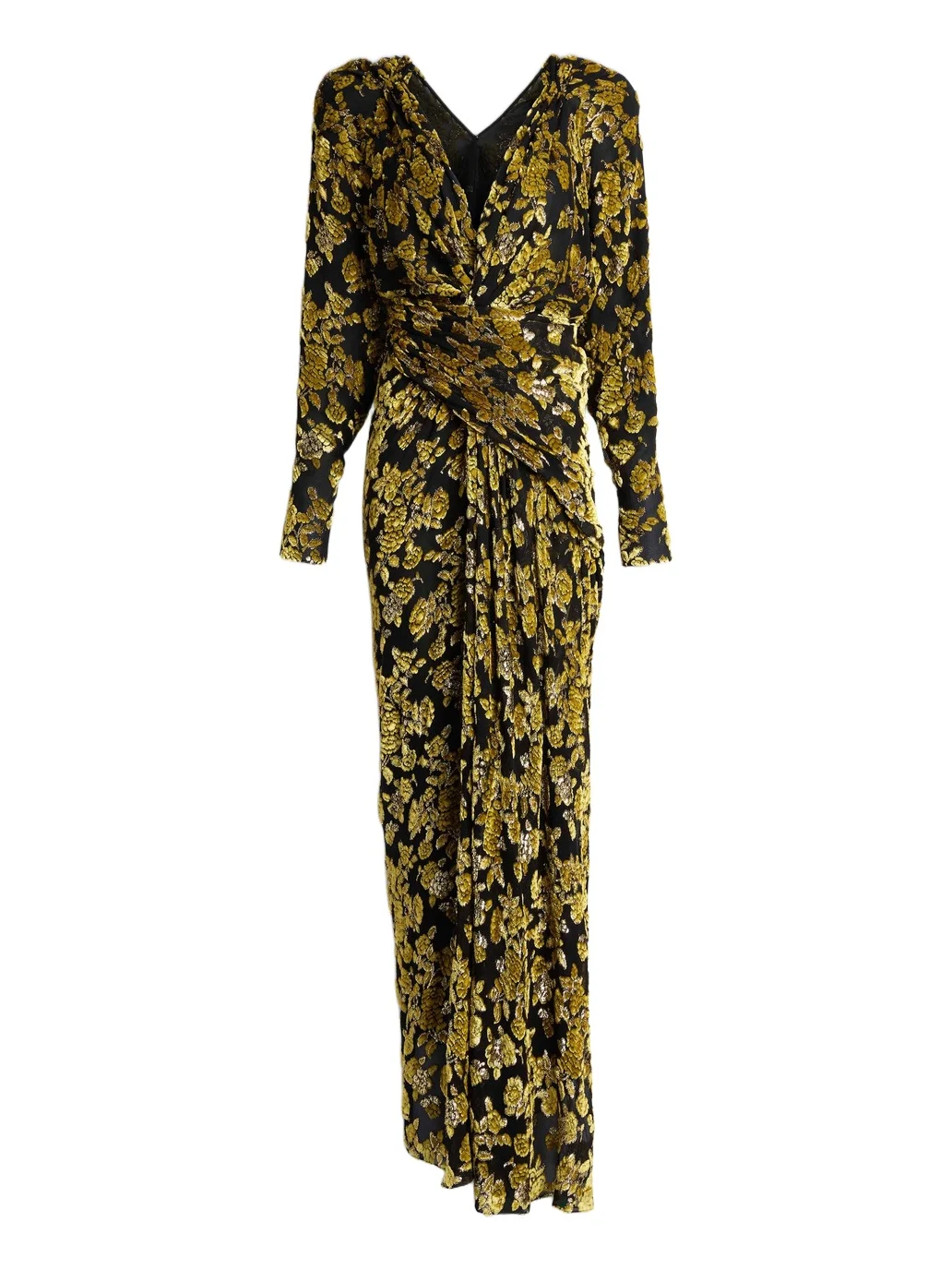 Long velvet jacquard dress