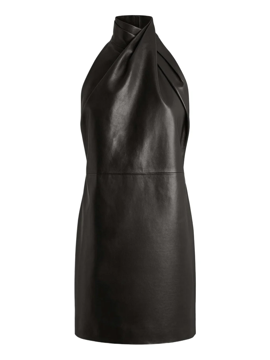 Balmain Lambskin open-back dress