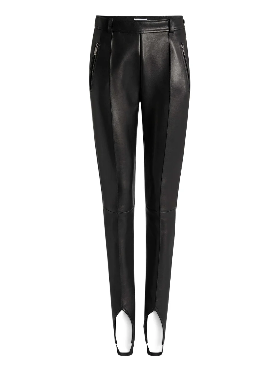 Lambskin trousers with stirrup Lambskin trousers with stirrup
