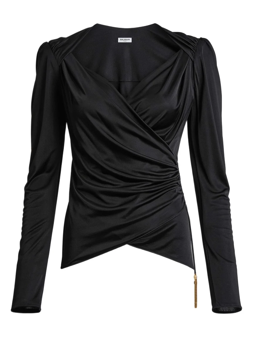 Draped flowing jersey top Draped flowing jersey top