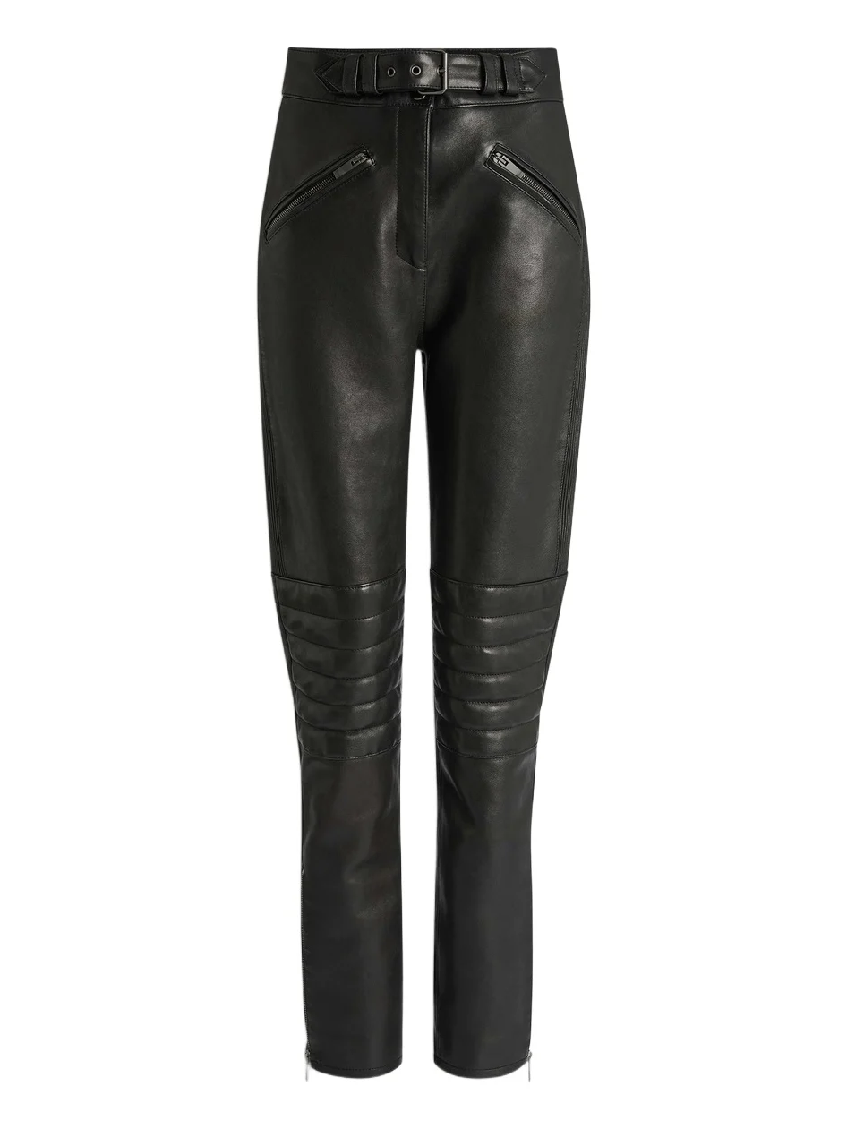 Balmain Lambskin biker trousers