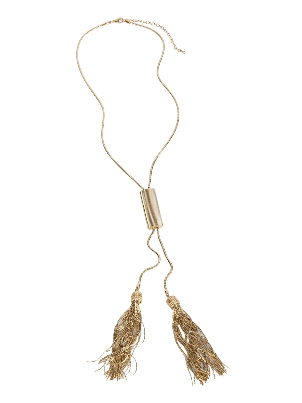 Balmain Long brass tassel necklace