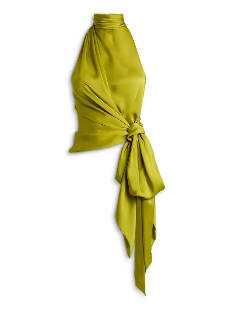 Open-back silk charmeuse top Open-back silk charmeuse top