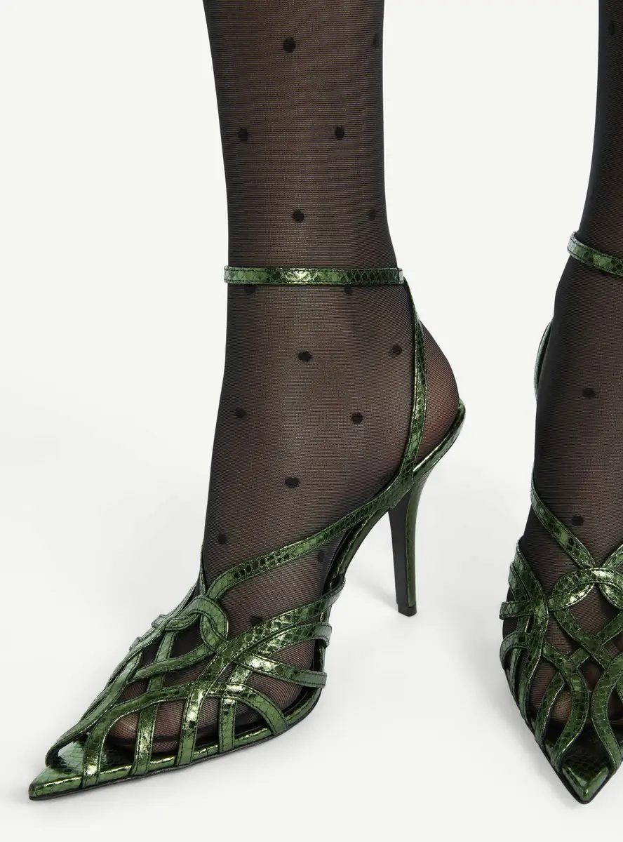 Balmain Python-effect leather Cage sandals | Thumbnail 2