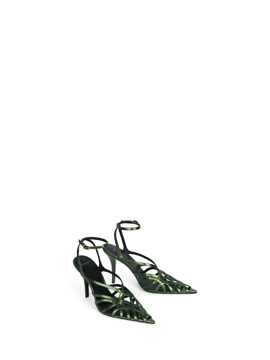 Balmain Python-effect leather Cage sandals | Thumbnail 3