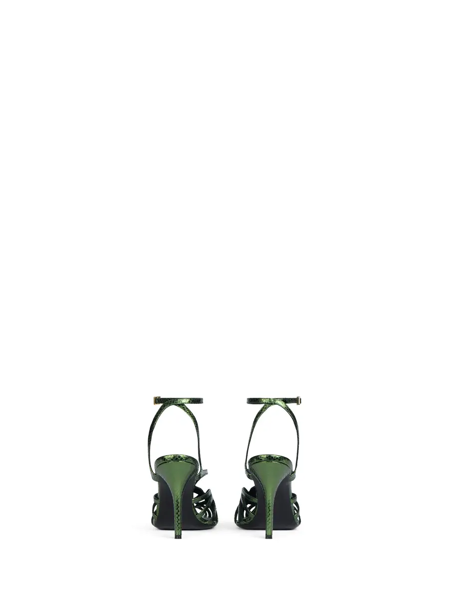 Balmain Python-effect leather Cage sandals | Thumbnail 4