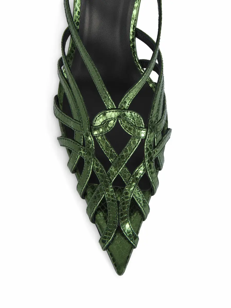 Balmain Python-effect leather Cage sandals | Thumbnail 5