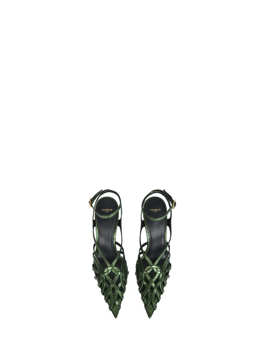Balmain Python-effect leather Cage sandals | Thumbnail 6