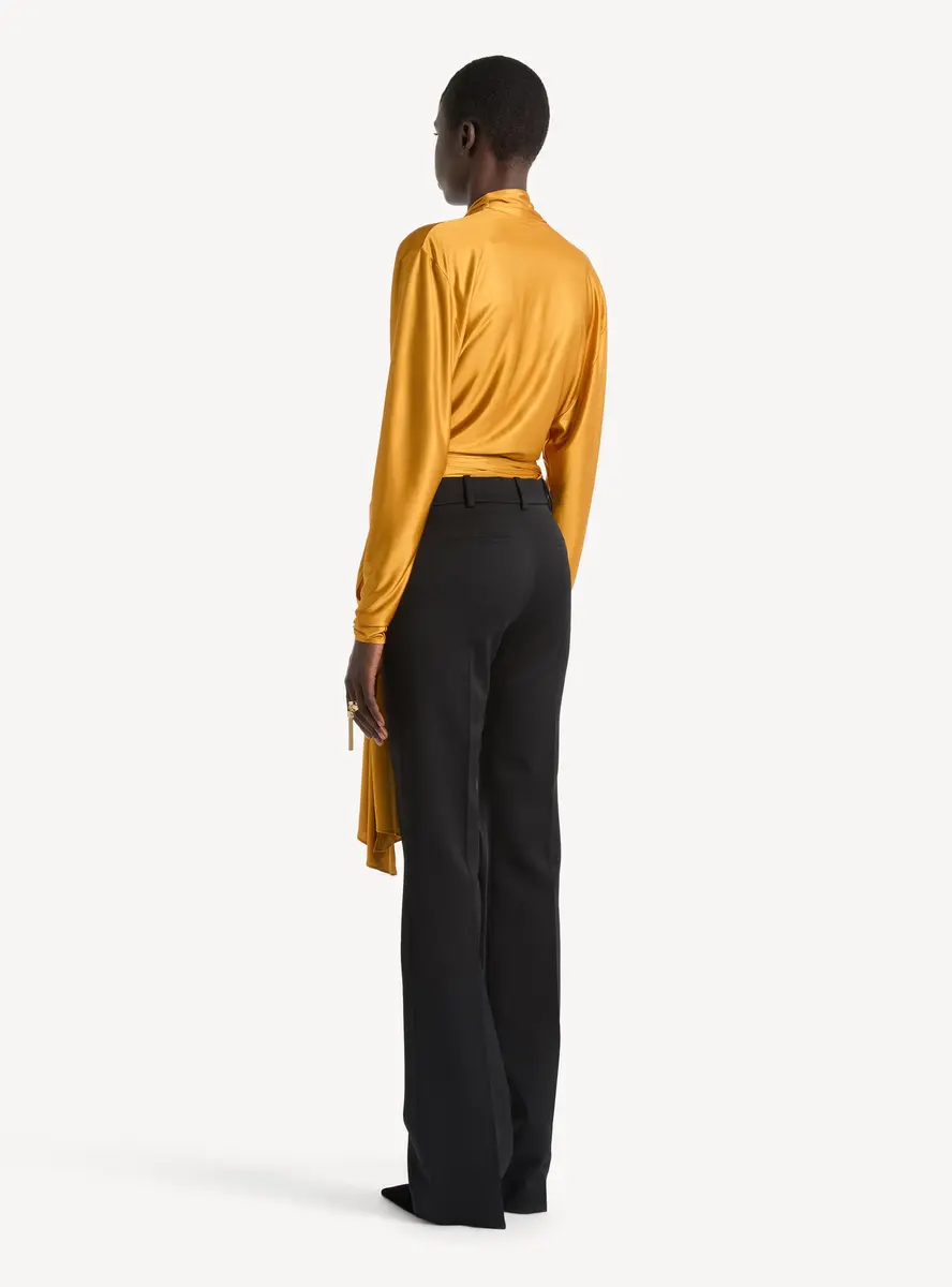 Balmain Low-waisted wool satin trousers | Thumbnail 3