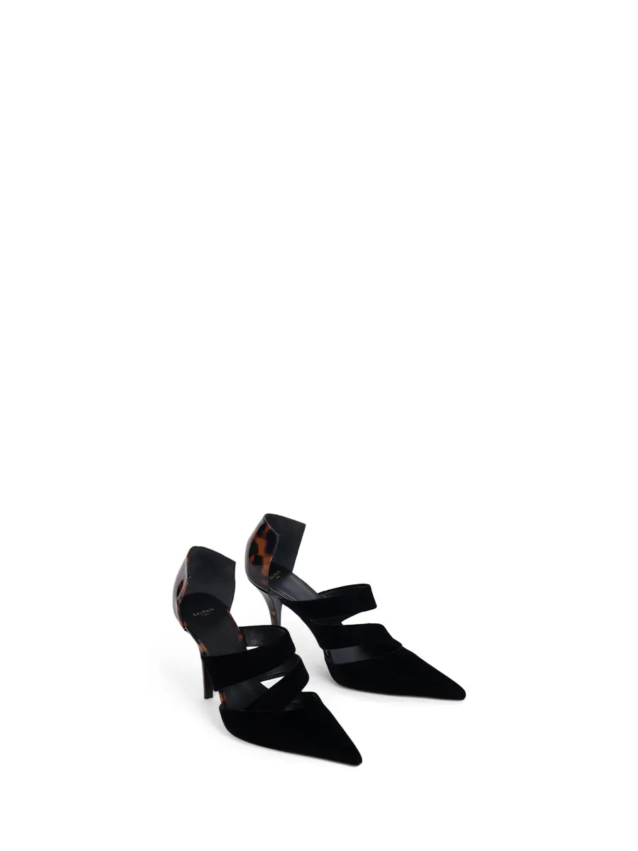 Balmain Velvet and printed patent leather pumps | Thumbnail 3