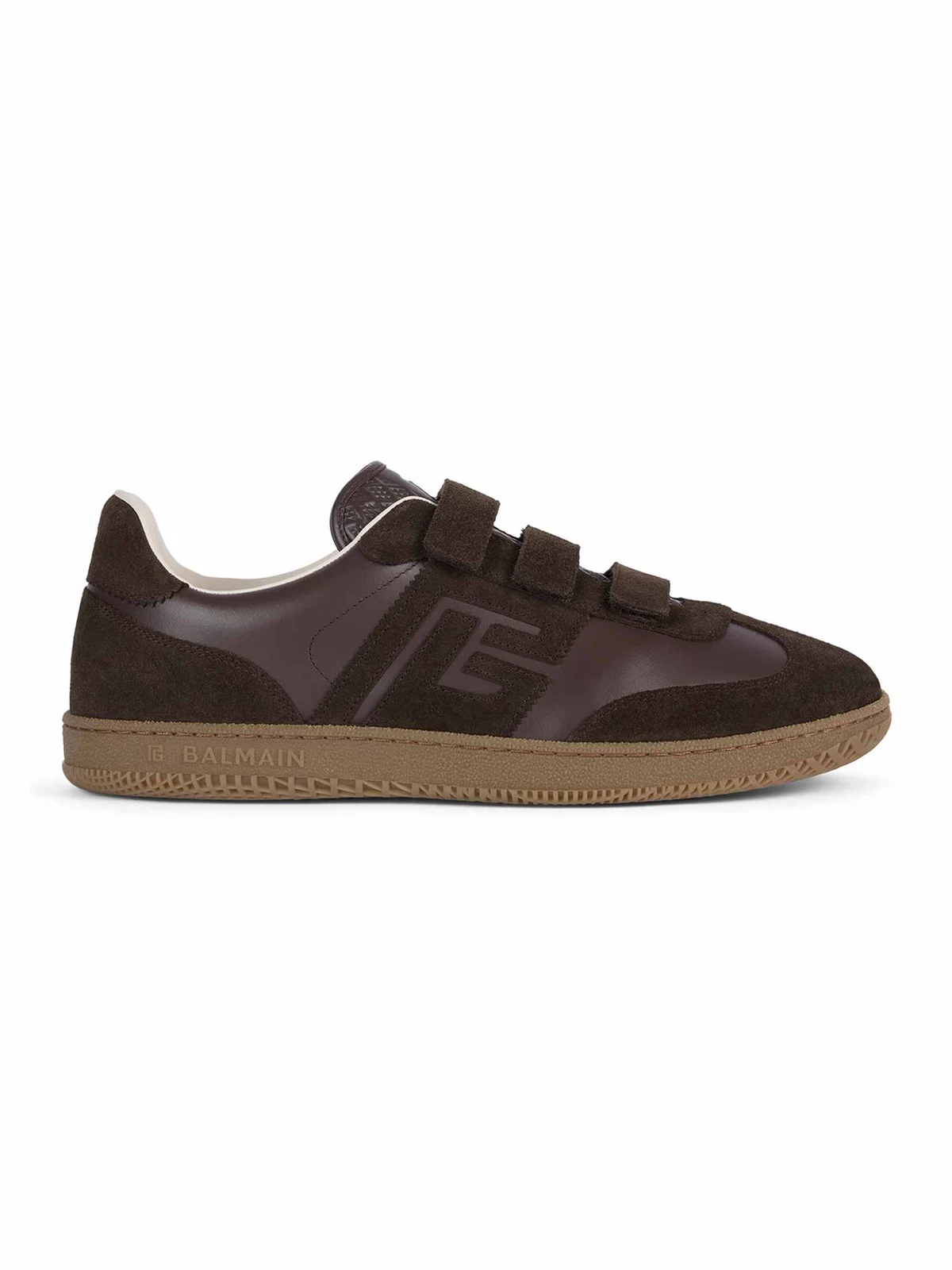 Balmain Swan trainers in smooth leather and suede