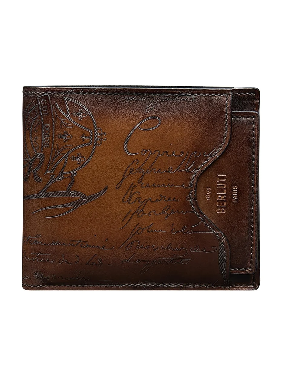 Berluti Men's Makore 2-in-1 Scritto Leather Bifold Wallet