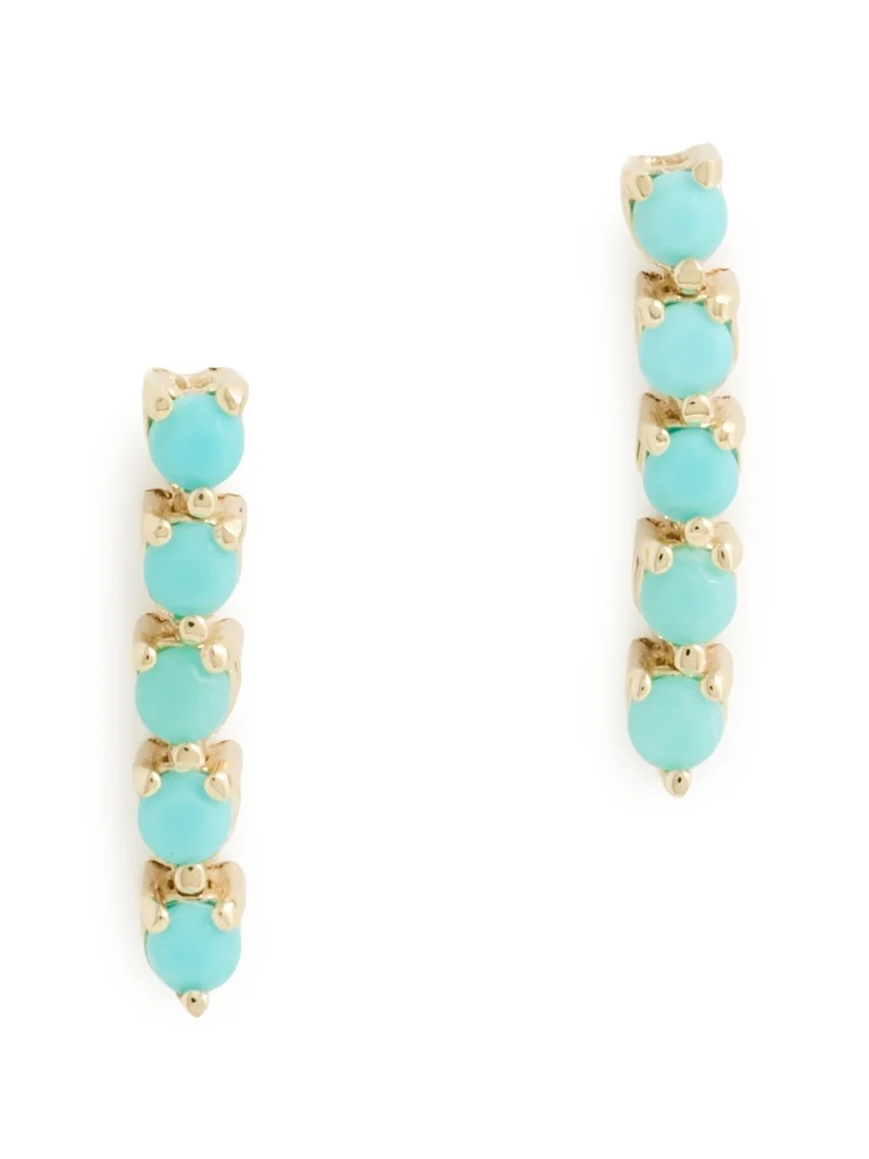 Zoë Chicco 14k Gold Turquoise Tennis Drop Earrings